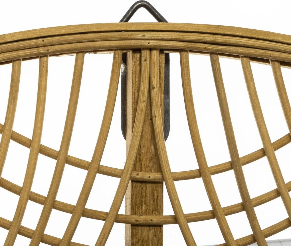 Lustro boho w bambusowej ramie INA, Ø 70 cm