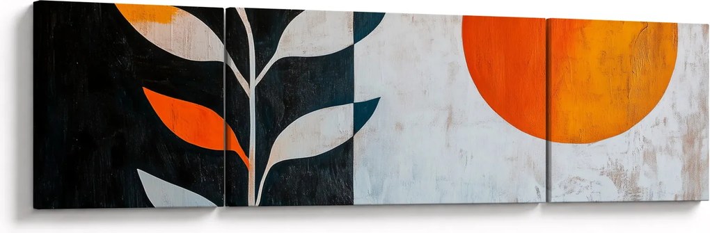Obraz - Abstrakcja rośliny i słońca (170x50 cm)
