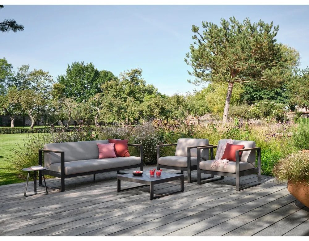 Szara sofa ogrodowa Landsape Teak – Diphano
