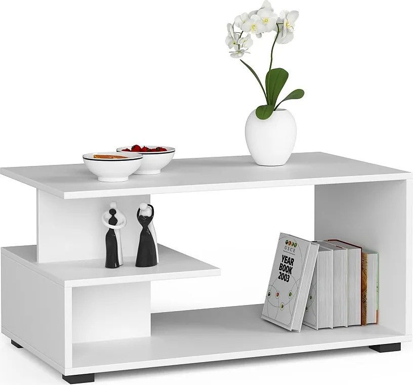 Stolik kawowy AKORD PIN Biały 90 cm kolor Biały mat 90x51x45 cm