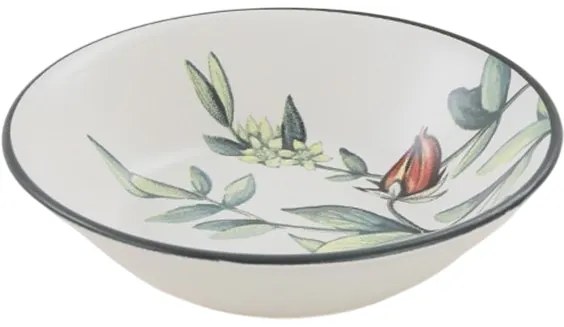 Zestaw 6 głębokich talerzy kamionkowych Herbal 18 cm