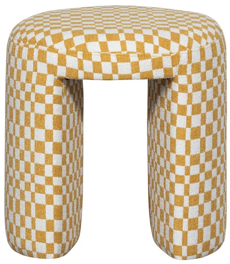 Żółty tapicerowany stołek Charlie – WOOOD