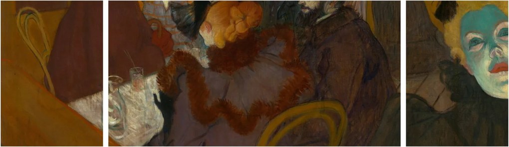 Obraz - Henri de Toulouse-Lautrec, At the Moulin Rouge, reprodukcje (170x50 cm)