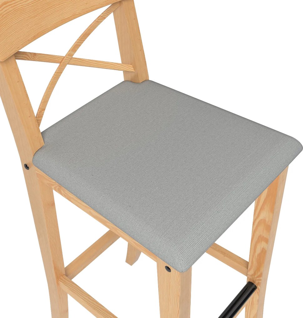 Pokrowiec na krzesło barowe Ingolf z tapicerowanym siedziskiem