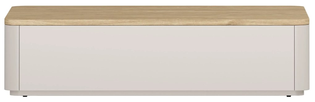 Stolik kawowy Amilio 100 cm z szufladami - kaszmir / dąb olejowany