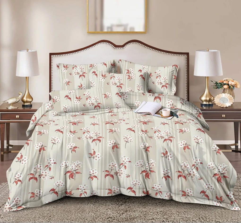 PrzytulneMieszkanie.pl PrzytulneMieszkanie.pl Pościel z mikrofibry VIVONNA beżowa Rozmiar pościeli: 70 x 90 cm | 140 x 200 cm