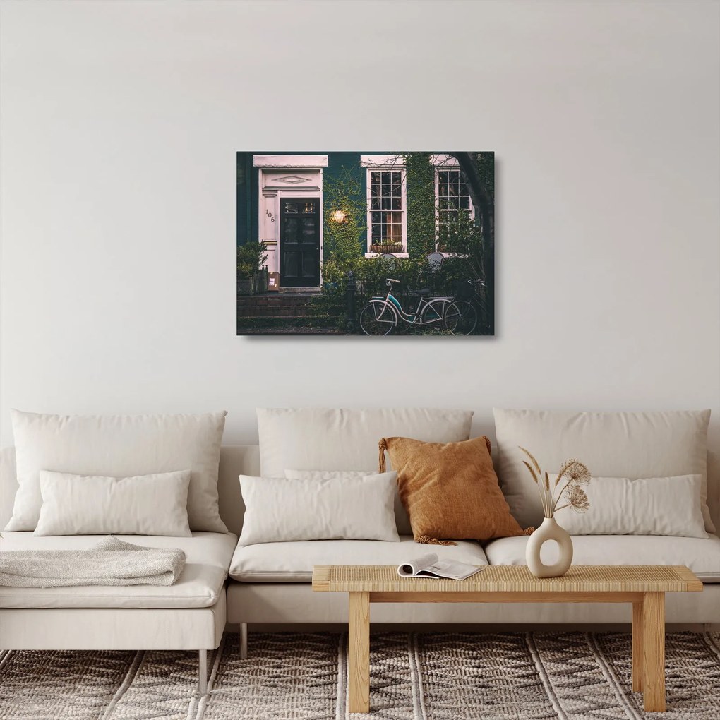 Obraz na szkle - W domu z przejażdżki (70x50 cm)