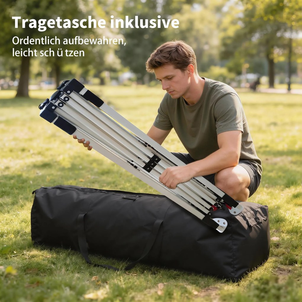 Outsunny Pawilon 3 x 3 m Wodoodporny Stabilny Zimoodporny Składany Pawilon Pop-Up, UV 50+ z Torbą i Workami z Piaskiem | Aosom PL