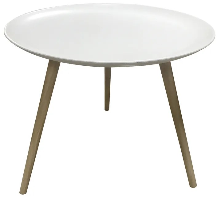 Stolik pomocniczy ISLAND Ø 54 cm, biały