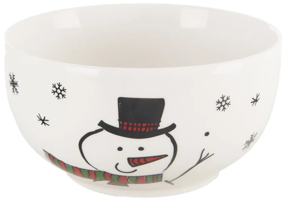 Biały porcelanowy zestaw kubka i miski ze świątecznym motywem 2 szt. 350 ml – Orion