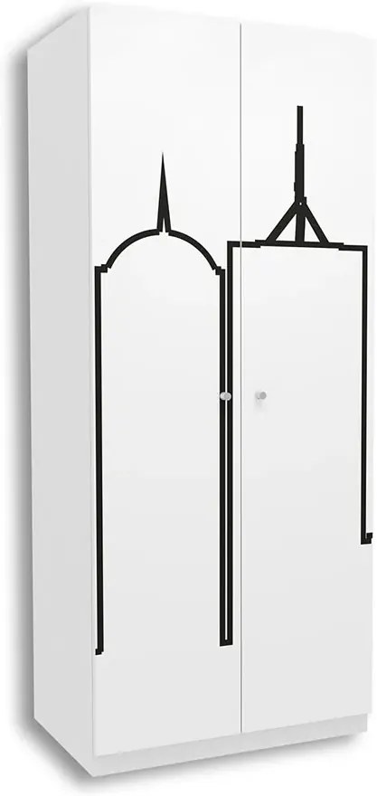 Biała szafa młodzieżowa Z3-H93