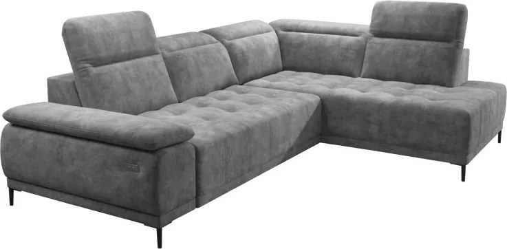 Narożnik FOCUS L z elektryczną regulacją siedziska Prawostronny w tkaninie Promocyjnej SALVADOR 14 WERSAL