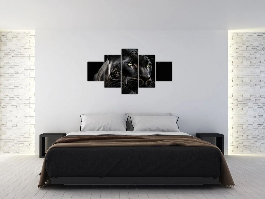 Obraz - Czarna Pantera (125x70 cm)