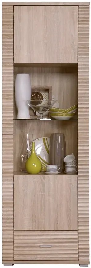 Wysoki regał z witryną D8-N21