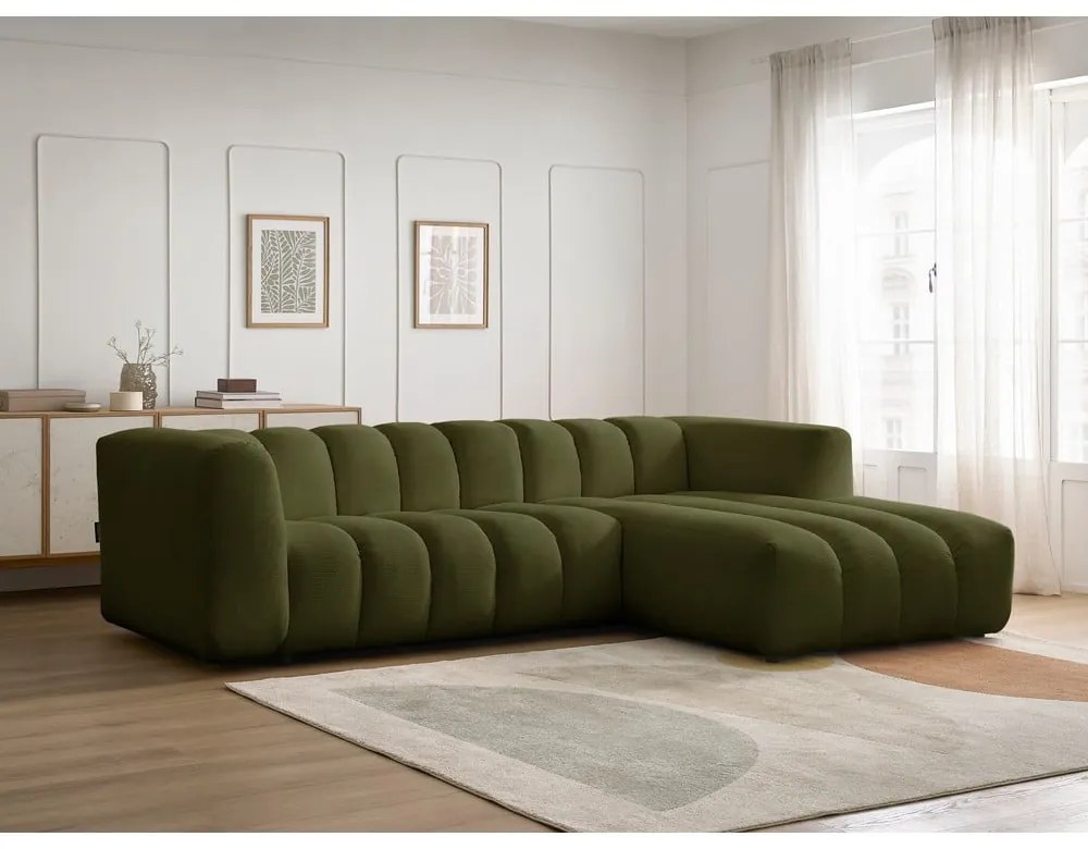 Zielony narożnik (prawostronny/z szezlongiem) Talia – Bobochic Paris