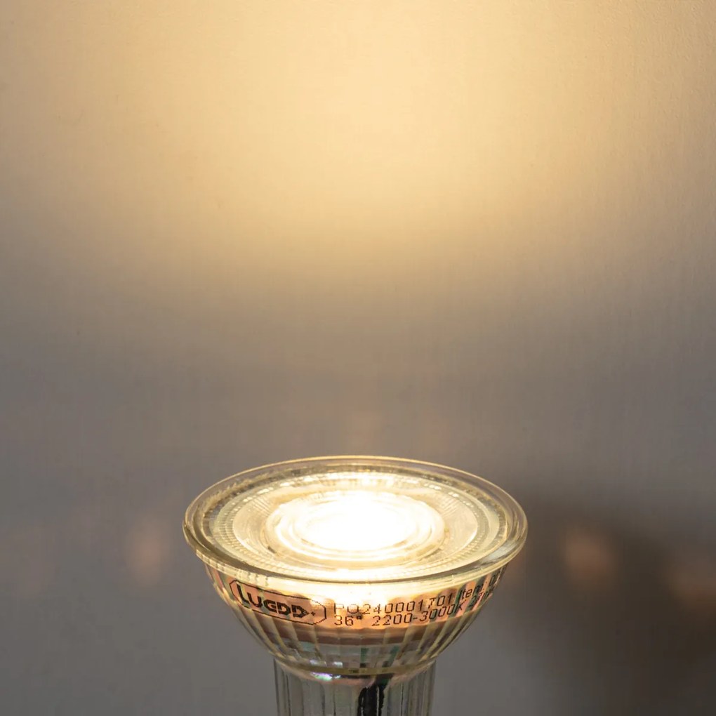 Zestaw 5 ściemnialnych żarówek LED GU10 50mm - regulowana temperatura barwowa 2200-3000K, 4,9W 400 lm