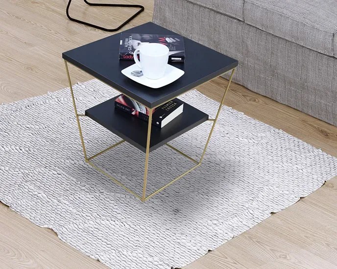 Stolik kawowy w stylu glamour czarny Z5-E68
