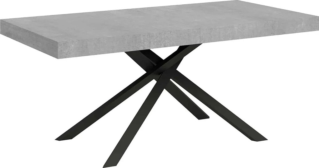 Stół rozkładany 160/244x80 cm Karida cementu nogi antracytowe