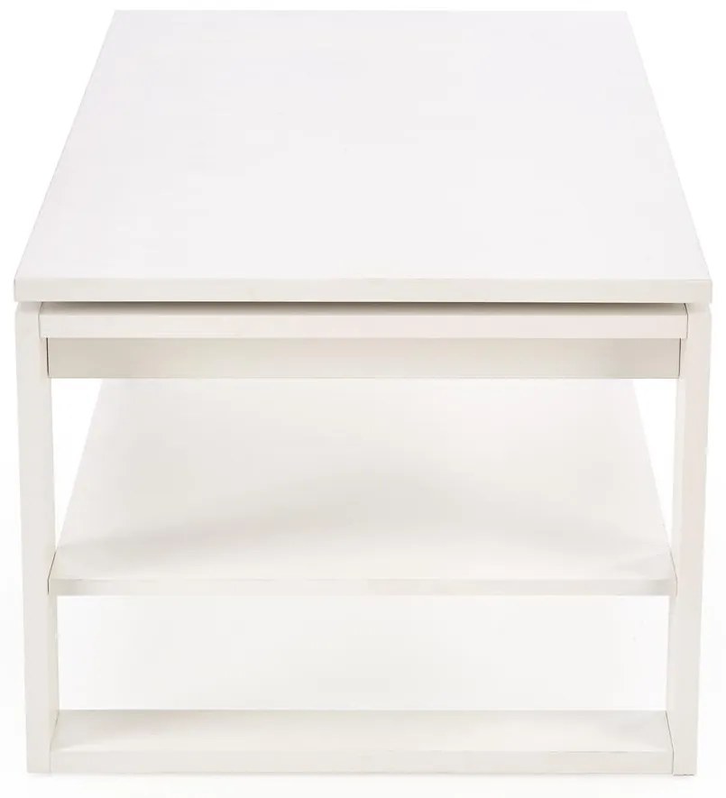 Rozkładany ławo-stół, podnoszony blat, biała 120/65-92/50-72 cm BETTY