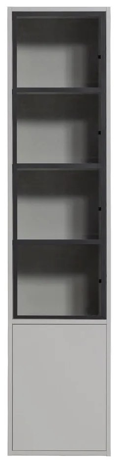 Jasnoszara witryna z litego drewna sosnowego 53x230 cm Basic – vtwonen