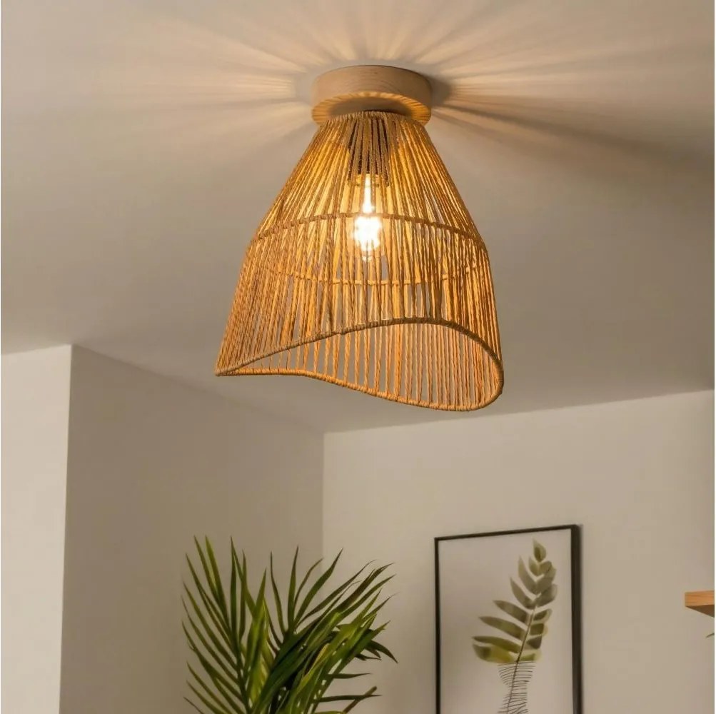 Brilagi - LED Przysufitowy żyrandol CERIA BOHO 1xE27/40W/230V śr. 30 cm brązowy/dąb