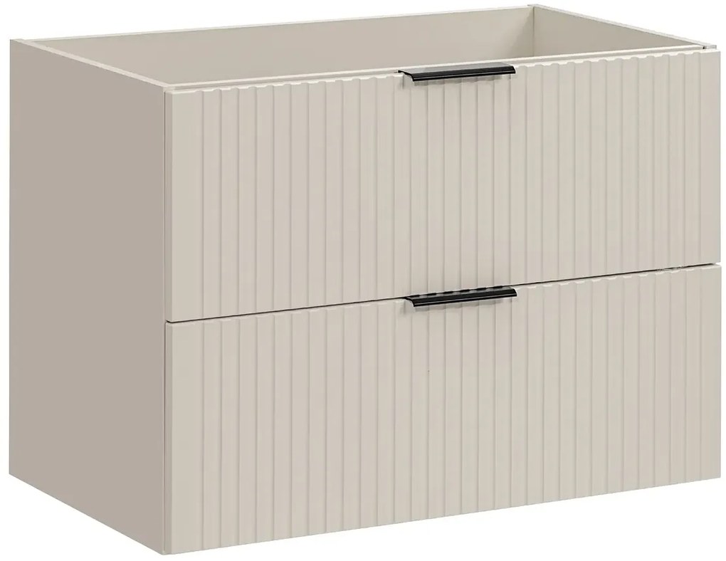 Beżowa szafka umywalkowa z szufladami 80 cm - Edar 3X