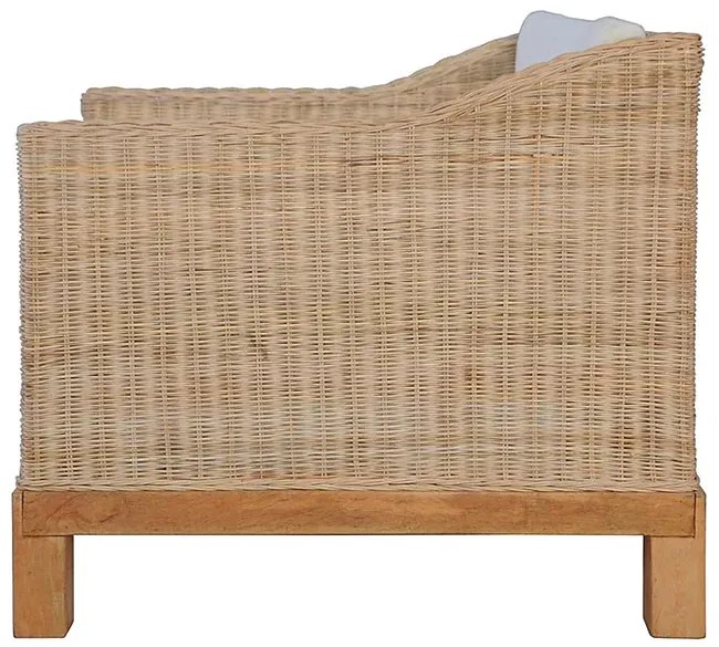2-częściowy zestaw wypoczynkowy, sofa i fotel, naturalny rattan - Otma 3F