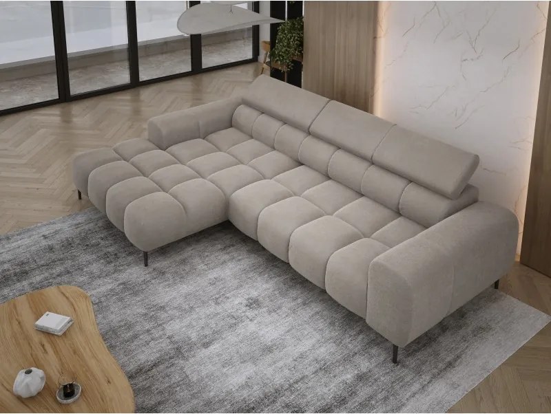 Narożnik PLAZA MINI wolnostojący Lewostronny w tkaninie Promocyjnej APHRODITE 04 WERSAL