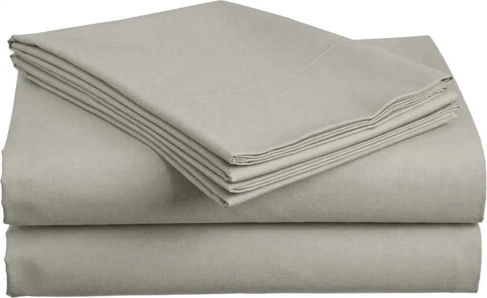 PrzytulneMieszkanie.pl Bawełniane prześcieradło 140x240 cm szare, 100% bawełna