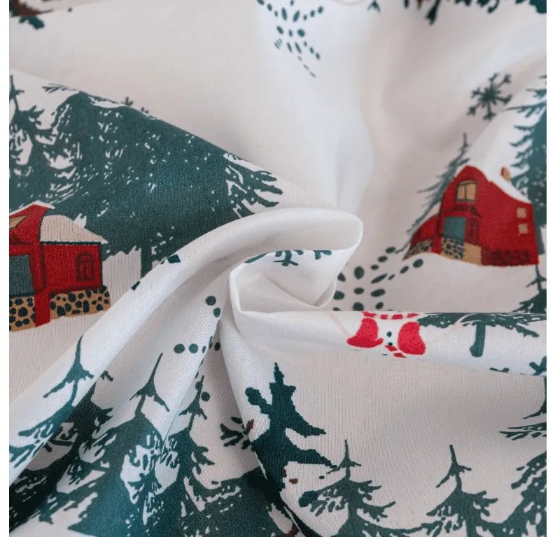 PrzytulneMieszkanie.pl PrzytulneMieszkanie.pl Pościel z mikrofibry SNOWY HOUSES białe Rozmiar pościeli: 70 x 90 cm | 140 x 200 cm