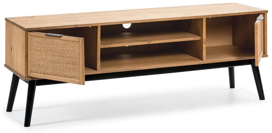 Szafka pod TV z litego drewna sosnowego 140x52 cm Natasha – Marckeric
