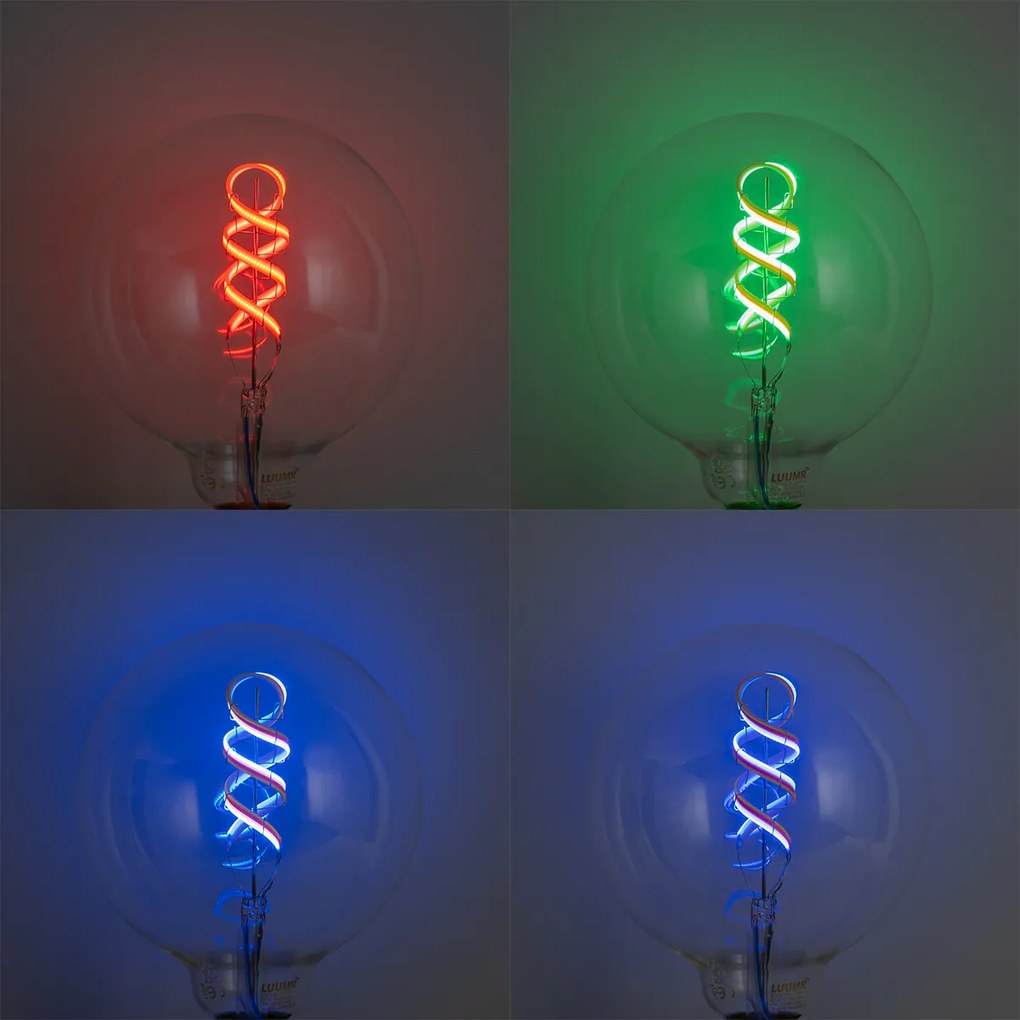 Inteligentne ściemnialne żarówki LED E27 G125 RGBW 4W 250lm 2700K