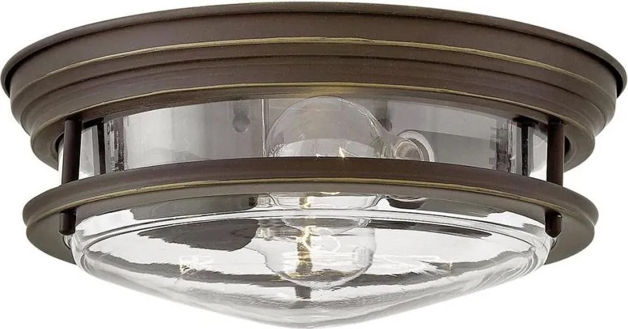 Quintiesse QN-HADRIAN-FS-OZ-CLEAR - plafon zewnętrzny HADRIAN, 2xE27/40W/230V, IP44, brąz