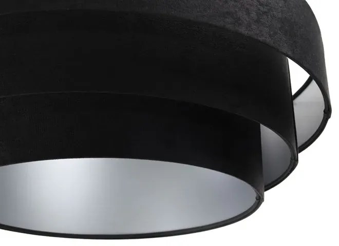 Czarno-srebrna potrójna lampa wisząca - 22X S438 R7-S13