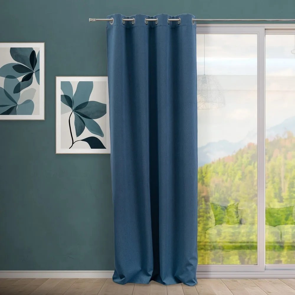 Niebieska zasłona 135x260 cm Quality – Casa Selección