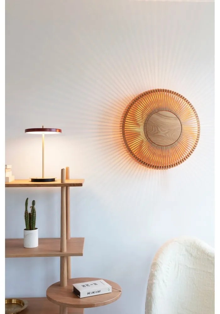 Lampa sufitowa z drewnianym kloszem ø 49 cm Clava Up – UMAGE