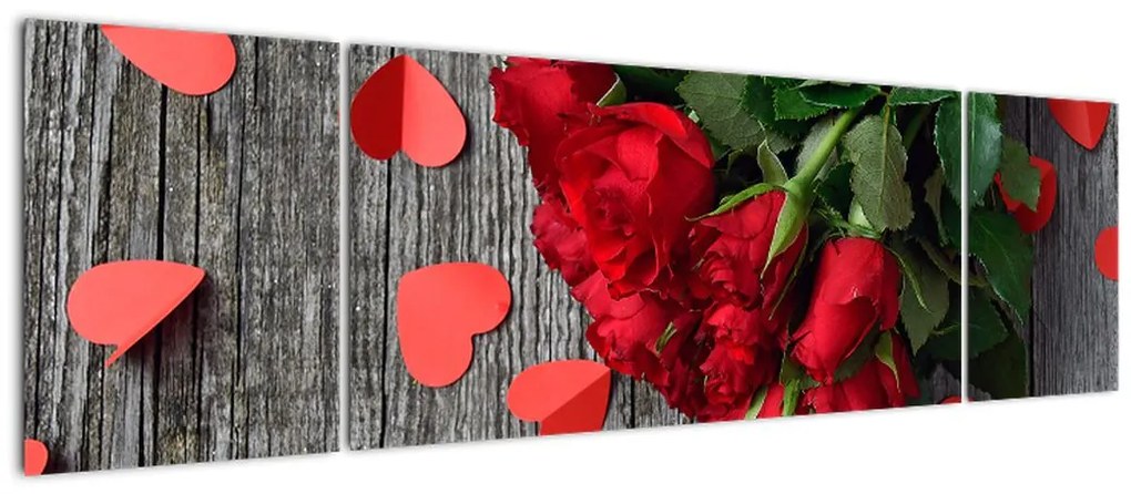 Obraz róż (170x50 cm)