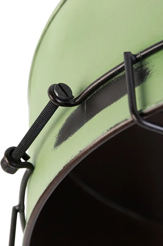 Industrialna lampa sufitowa zielona 35 cm - Barril