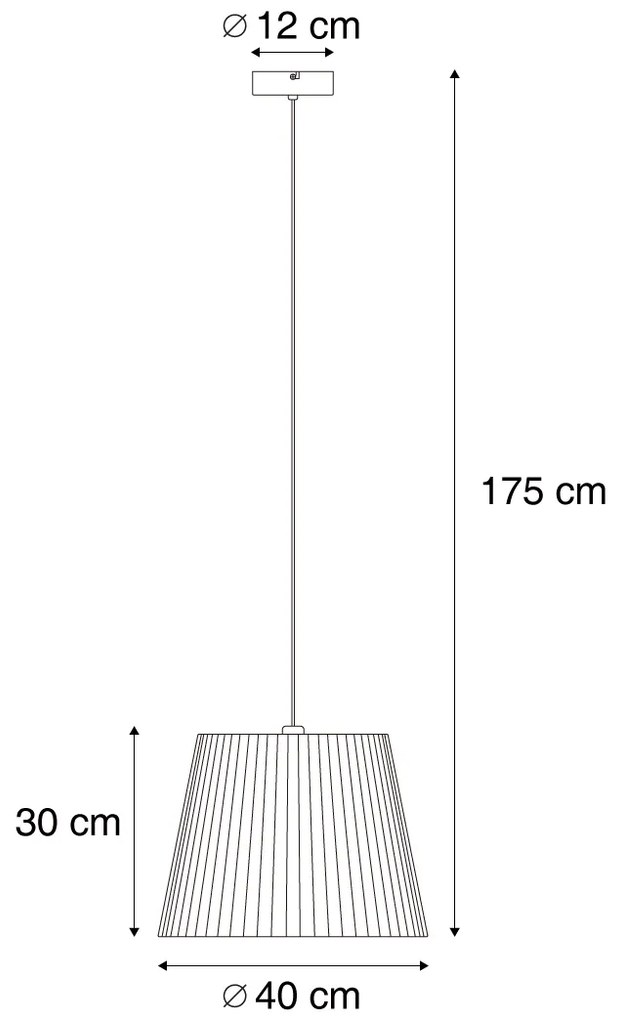 Zewnetrzna Zewnętrzna lampa wisząca czarna z czarnym sznurem IP44 - Cava JaylaJapandi Oswietlenie zewnetrzne