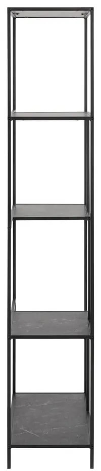 Regał w dekorze marmuru w kolorze matowej czerni 72x114x32 cm Infinity – Actona
