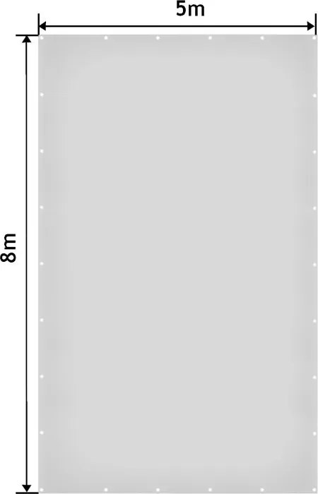 Plandeka ochronna 5x8 m 650g/m² zielona, odporna na UV