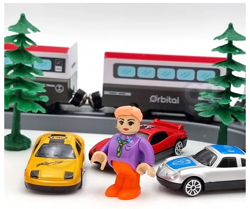 Woopie kolejka elektryczna tor most tunel 80 el.