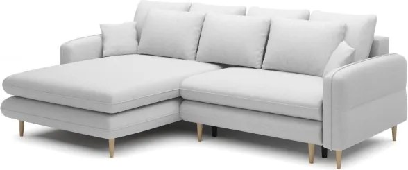 Elegancki narożnik SALLY S z funkcją spania w tkaninie SORELLA 01 WERSAL