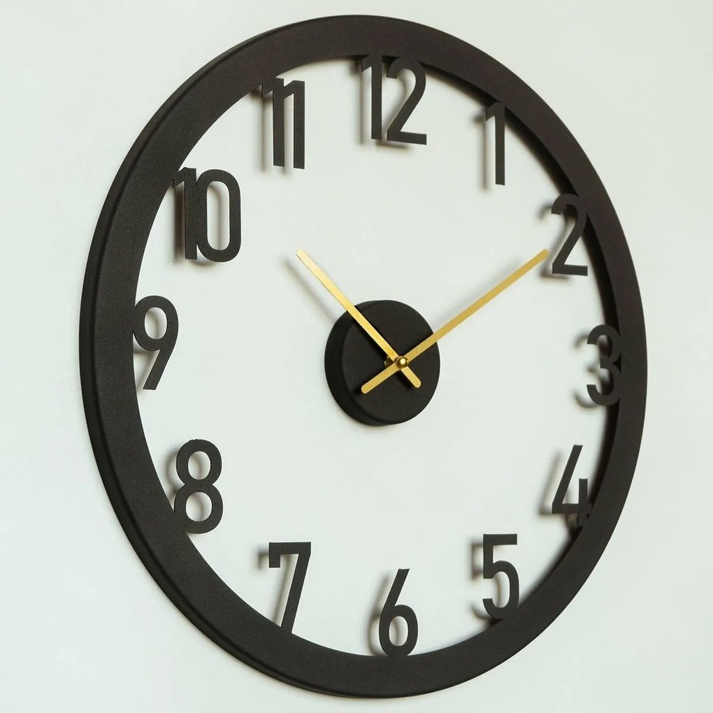 Zegar ścienny Stroke APS115, Black, 48 x 48 cm
