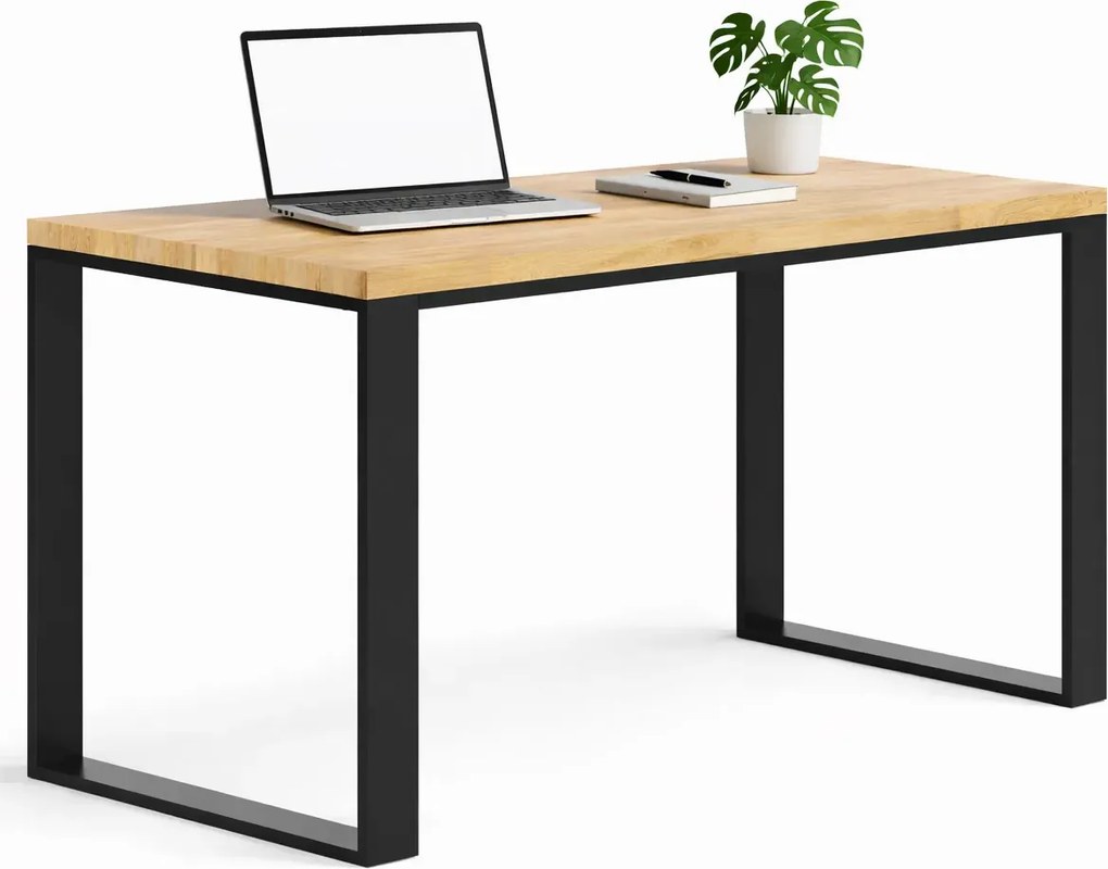 Industrialne drewniane biurko z metalowym stelażem 120x70 K9-K64