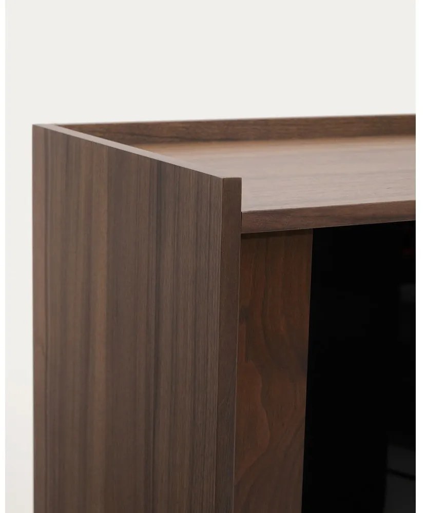 Brązowa witryna w dekorze orzecha 100x170x40 cm Onix – Kave Home