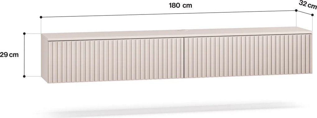 Wisząca szafka RTV 180 cm Sophie 28, kaszmir