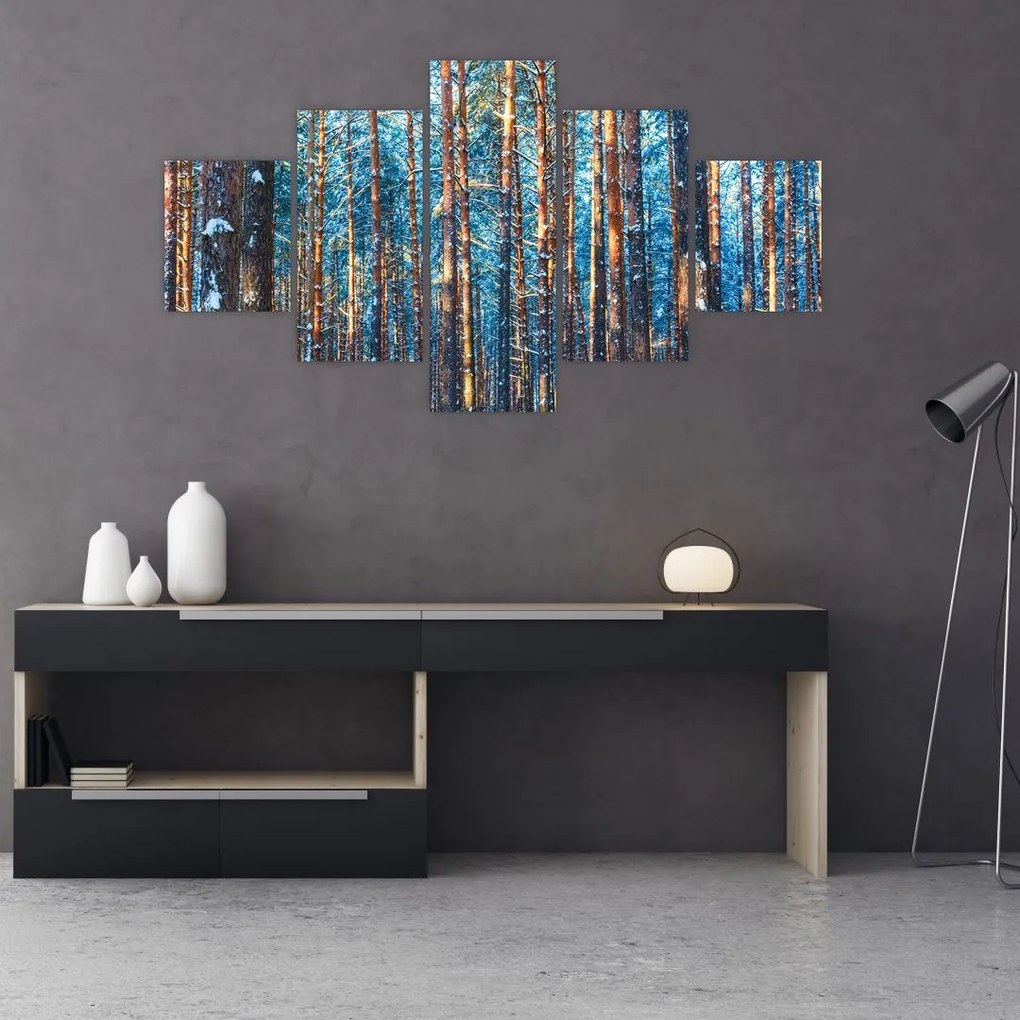 Obraz - Zimowy las (125x70 cm)
