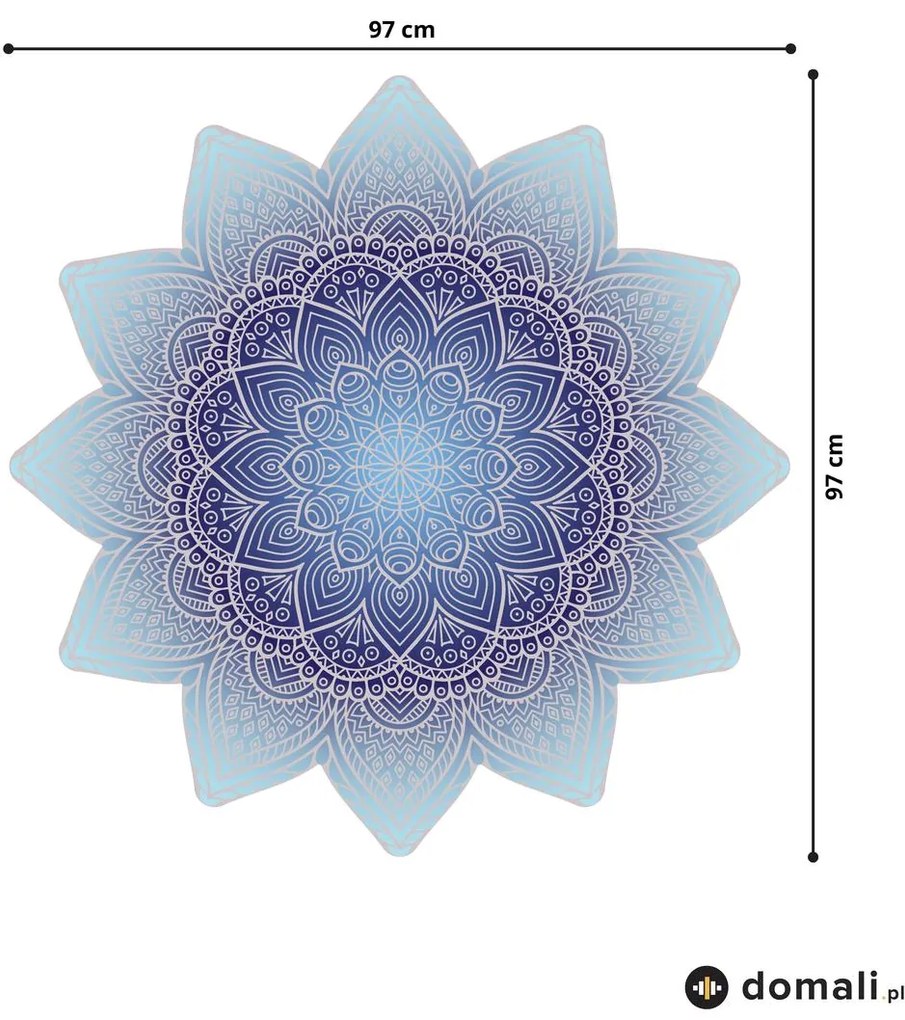 Naklejki na ścianę - Mandala niebieska
