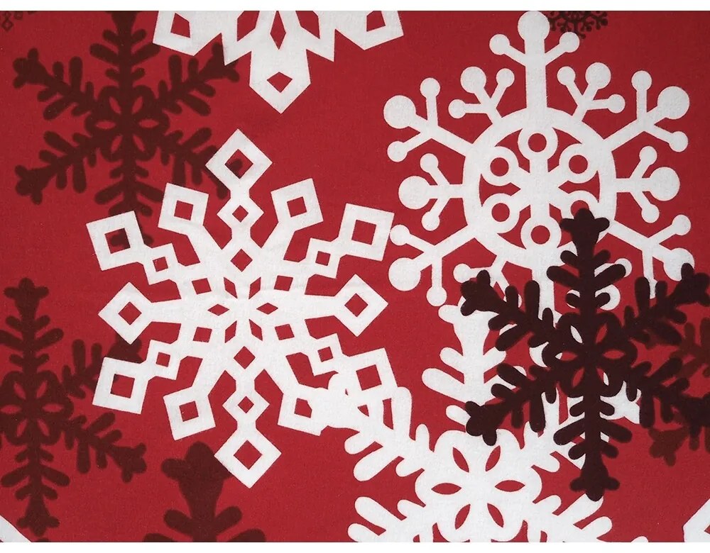 B.E.S. Petrovice Flanelowa pościel Czerwona zimowabajka, 140 x 200 cm, 70 x 90 cm